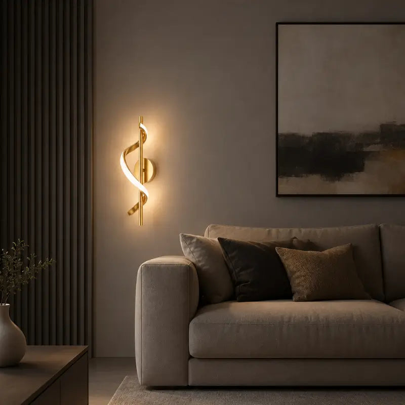 Arandela de Parede Espiral LED de Quarto - Casas Gael