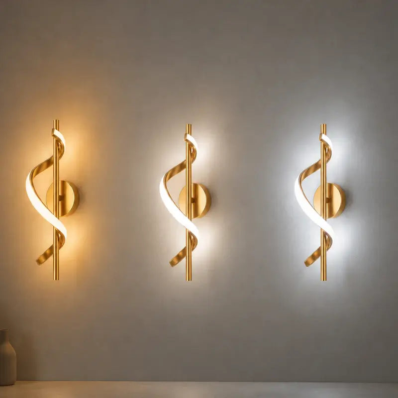 Arandela de Parede Espiral LED de Quarto - Casas Gael