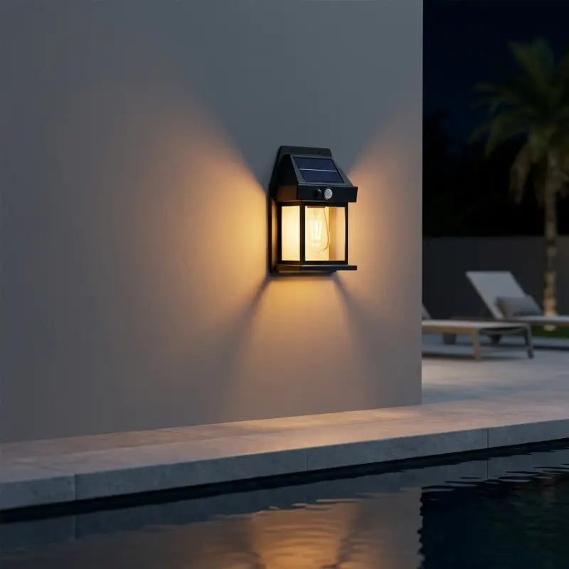 Arandela de Parede Externa Solar LED com Sensor de Movimento - Casas Gael