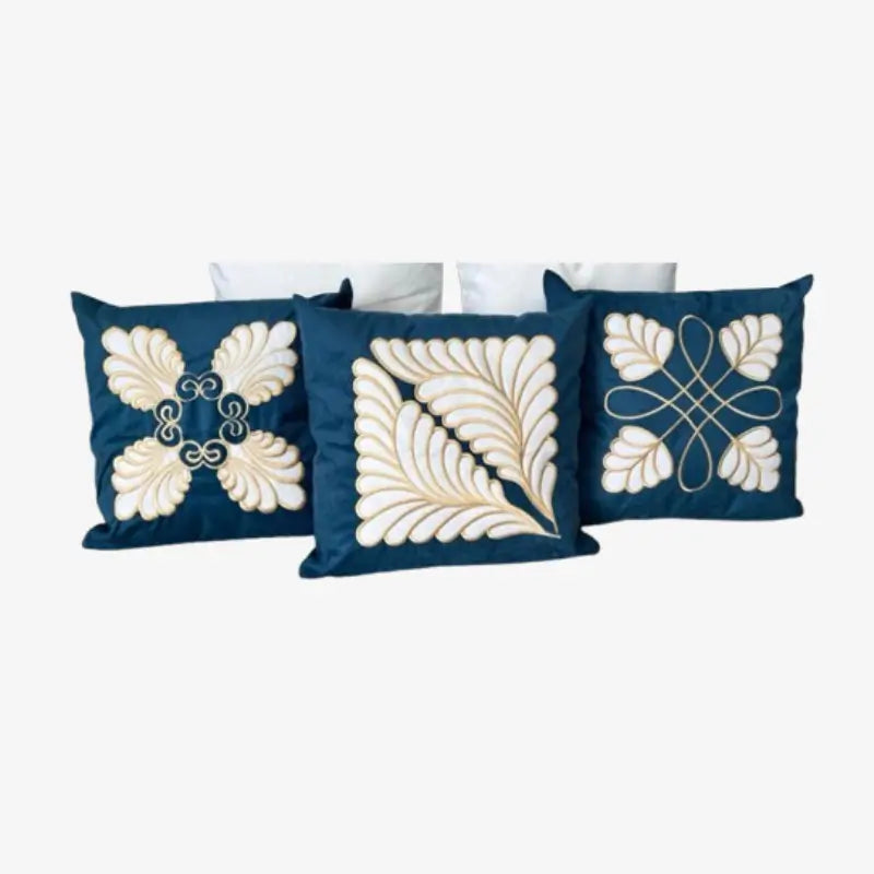 Conjunto 5 Capas de Almofada Bordada 45x45cm