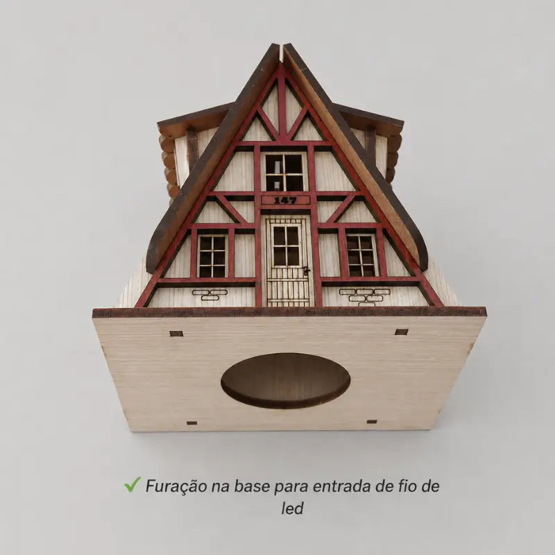 Decoração de Natal Vila completa com 4 Peças - Casas Gael