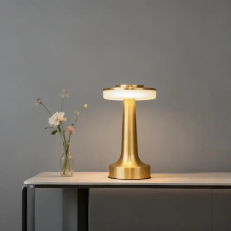 Luminária de Mesa LED Retrô Touch Recarregável Dimerizável - Casas Gael
