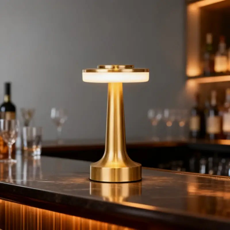 Luminária de Mesa LED Retrô Touch Recarregável Dimerizável - Casas Gael