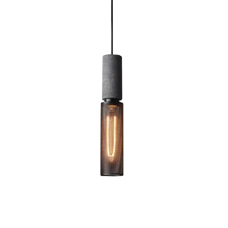 Luminária de Teto Pendente Cimento Queimado Estilo Industrial - Casas Gael