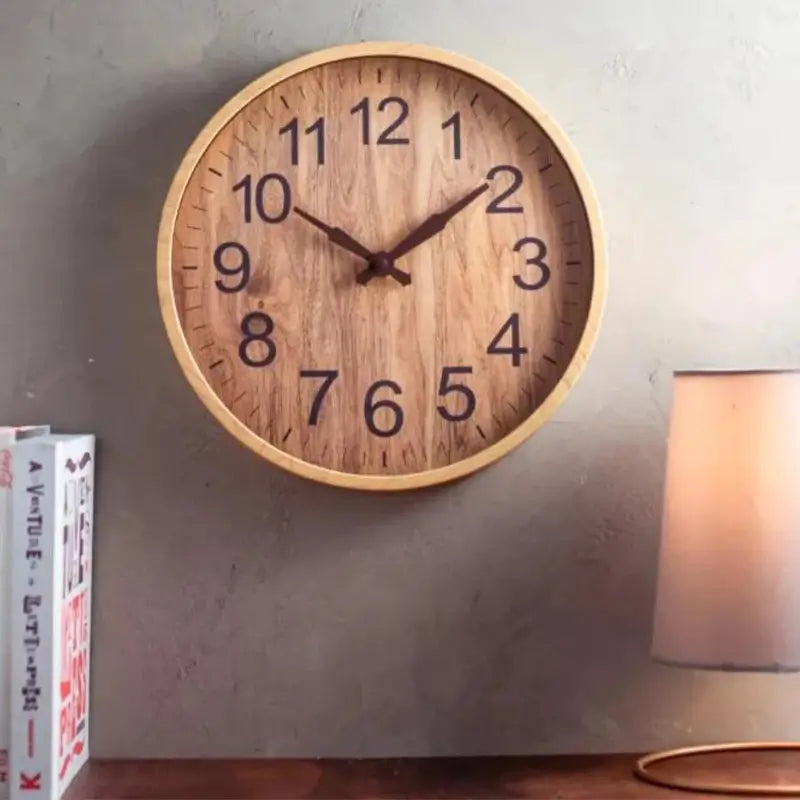 Relógio de Parede Moderno Wooden 30cm - Casas Gael