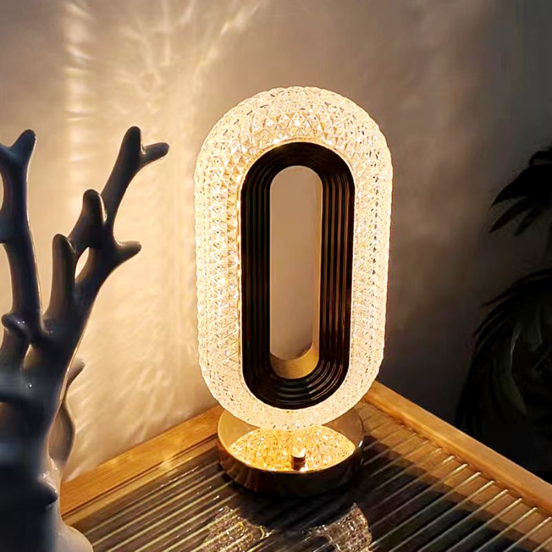 Luminária de Mesa Cristale Oval Luxuosa - Casas Gael