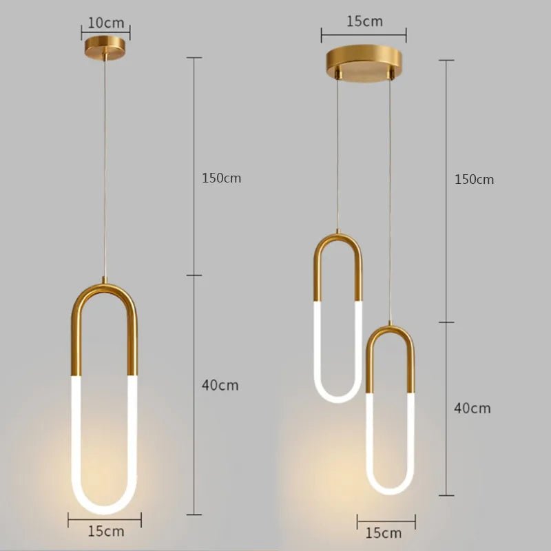 Pendente Minimalista Metal e Led - Casas Gael