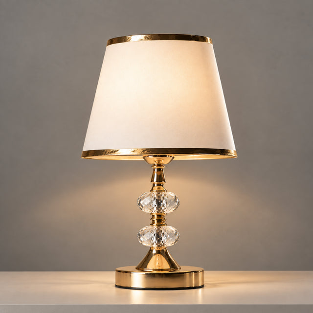 Abajur Dourado 3 Tons de luz Touch - Casas Gael 