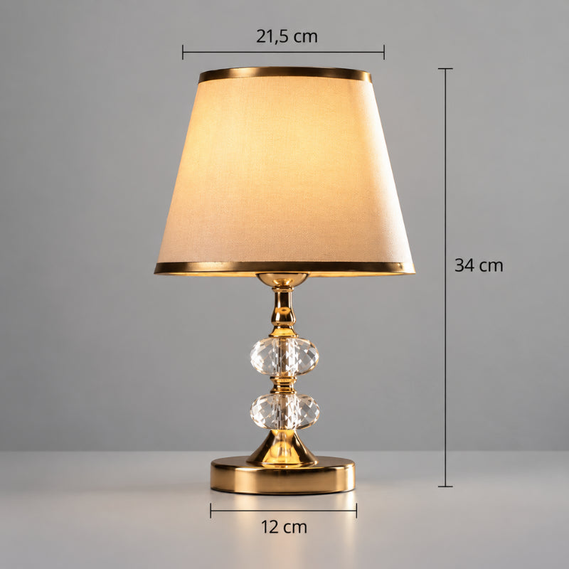 Abajur Dourado 3 Tons de luz Touch - Casas Gael 