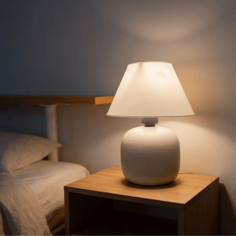 Abajur de Mesa Para Quarto em Cerâmica Bivolt