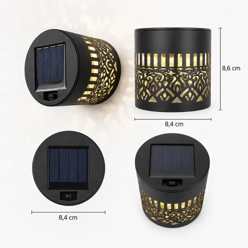 Arandela Solar LED Mandala Luz Quente IP65 para Jardim - Casas Gael