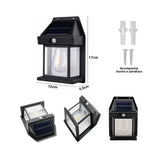 Arandela de Parede Externa Solar LED com Sensor de Movimento - Casas Gael 