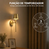 Arandela de Parede LED Retrô Recarregável Sem Fio - Casas Gael