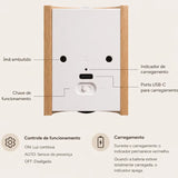 Arandela de Parede Sem Fio Com Sensor de Movimento - Casas Gael