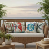 Conjunto 4 Capas de Almofadas Decorativas Mar  Casas gael
