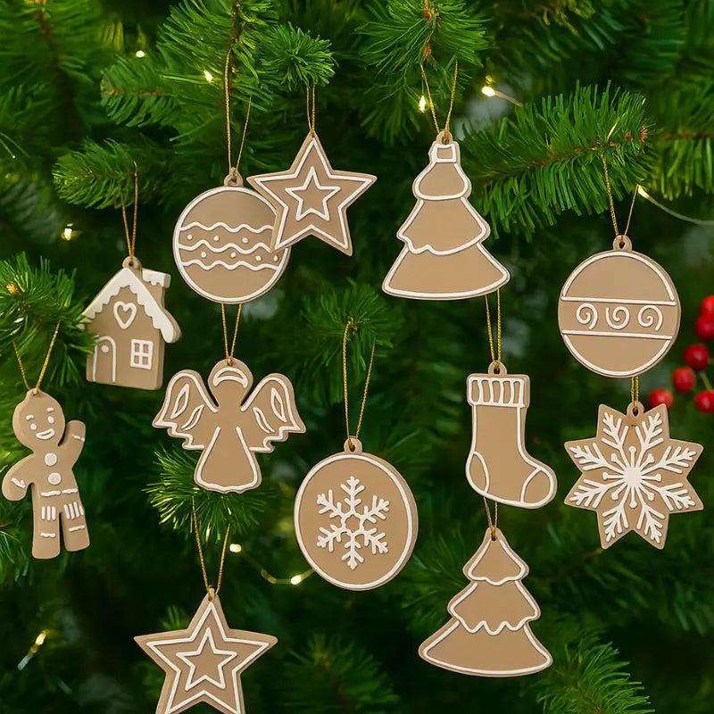 Decoração de Natal 13 peças Enfeites para Árvore - Casas Gael