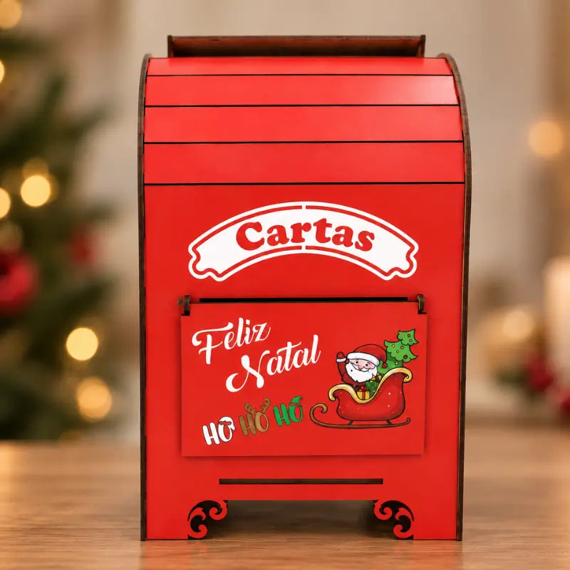 Decoração de Natal Caixa de Cartas Correio do Noel - casas Gael