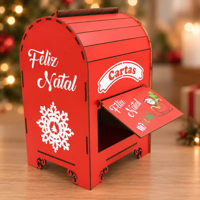 Decoração de Natal Caixa de Cartas Correio do Noel - casas Gael