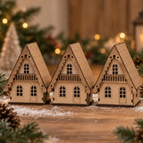 Decoração de Natal Casinhas Decorativas 3 Peças - Casas Gael 