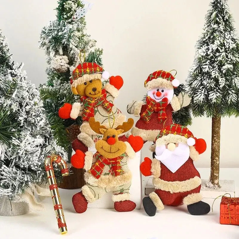 Enfeites de Natal em Pelúcia 6 peças - Casas Gael