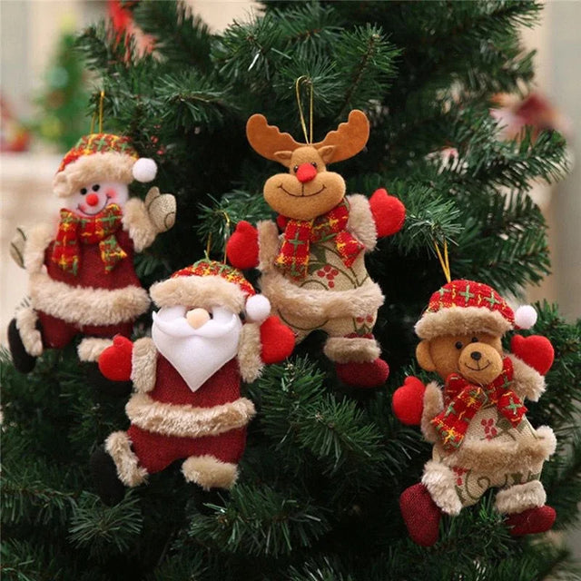 Enfeites de Natal em Pelúcia 6 peças - Casas Gael