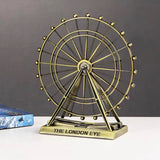 Estatueta Roda Gigante Decorativa Em Metal Com Movimento