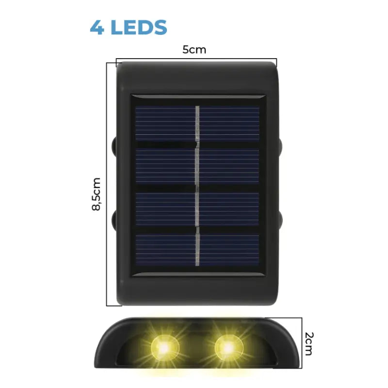 Kit 2 Arandelas Solar LED Externa à Prova d'Água- Casas Gael