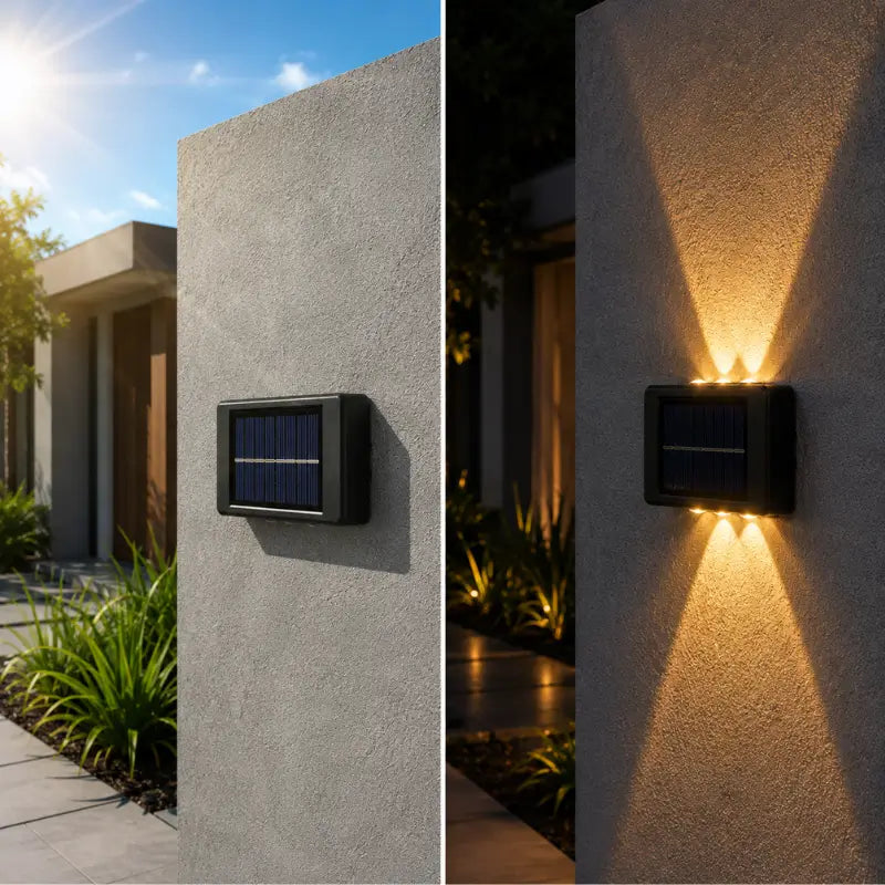 Kit 2 Arandelas Solar LED Externa à Prova d'Água- Casas Gael