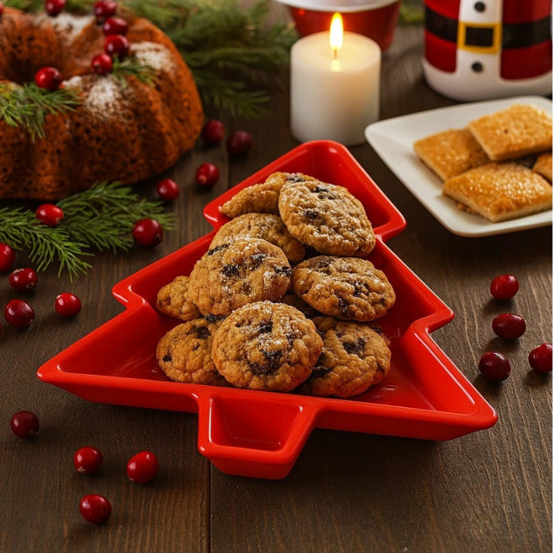 Kit 3 Pratos de Natal Decorativos Árvore - Casas Gael