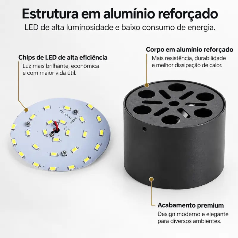 Luminária de Teto Plafon LED de Sobrepor Moderno - Casas Gael
