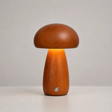 Luminária Decorativa para Mesa Cogumelo Madeira 3 Tons de Luz - Casas Gael 