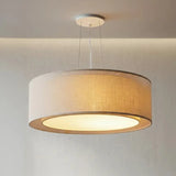 Luminária Pendente de Teto com Cúpula Dupla em Linho 40cm - Casas Gael