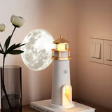 Luminária de Mesa Decorativa Projetor Luar LED com Controle Remoto - Casas Gael