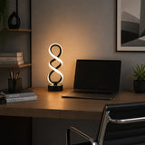 Luminária de Mesa LED Ondulada Moderna 3 Tons de Luz - Casas Gael
