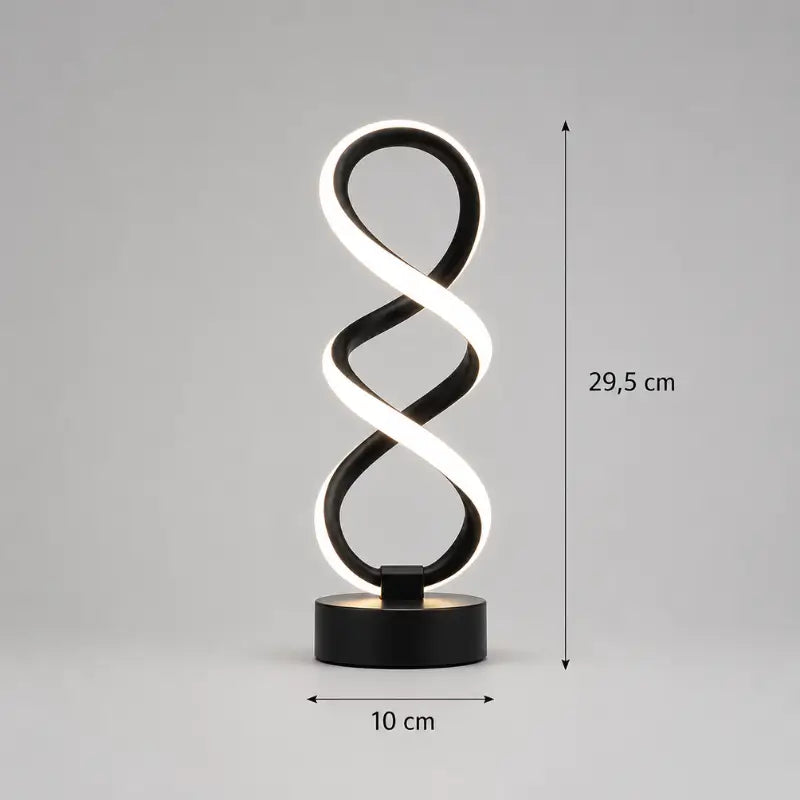 Luminária de Mesa LED Ondulada Moderna 3 Tons de Luz - Casas Gael