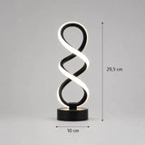 Luminária de Mesa LED Ondulada Moderna 3 Tons de Luz - Casas Gael