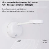 Luminária de Parede LED com Sensor de Movimento Sem Fio - Casas Gael