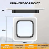 Luminária de Teto LED Moderna Plafon 3 Tons de Luz para Sala e Quarto - Casas Gael