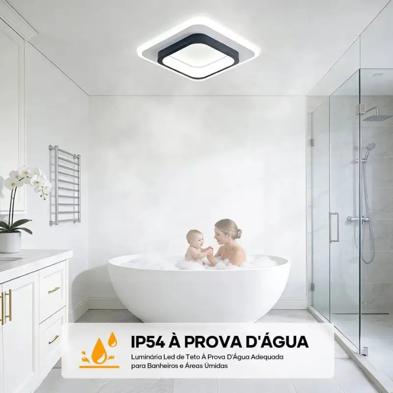 Luminária de Teto LED Moderna Plafon 3 Tons de Luz para Sala e Quarto - Casas Gael