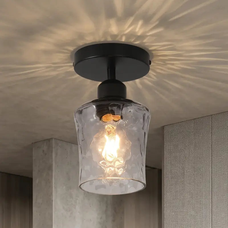 Luminária de Teto Nórdica em Vidro Retrô - Casas Gael