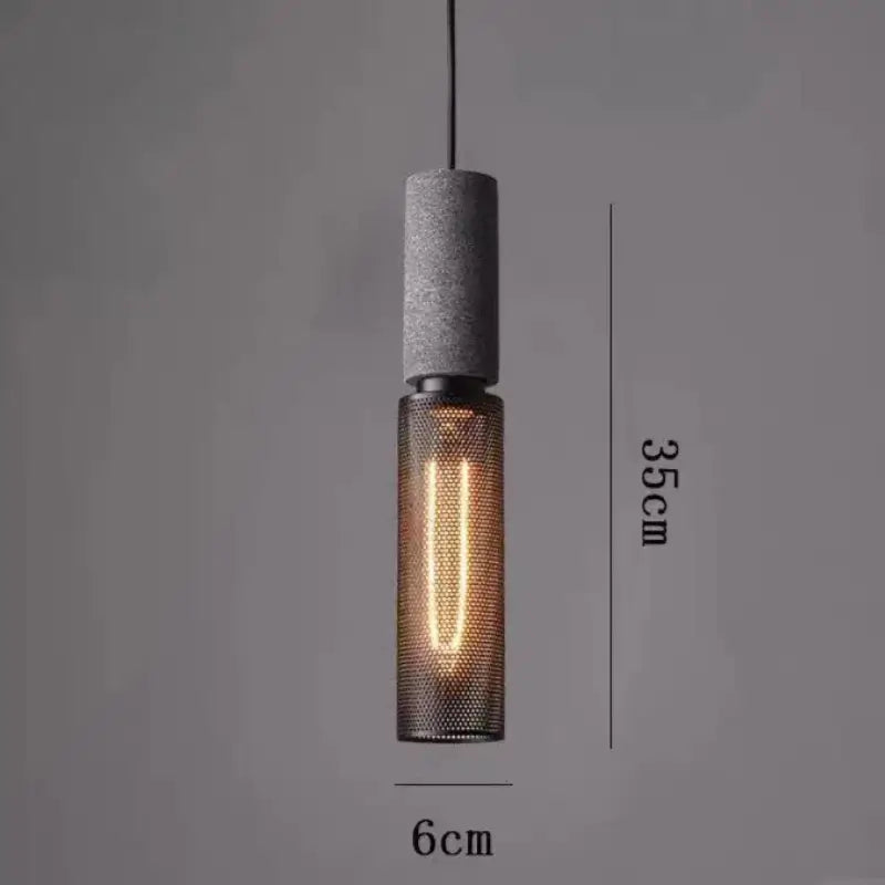 Luminária de Teto Pendente Cimento Queimado Estilo Industrial - Casas Gael