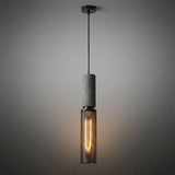 Luminária de Teto Pendente Cimento Queimado Estilo Industrial - Casas Gael
