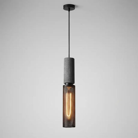 Luminária de Teto Pendente Cimento Queimado Estilo Industrial - Casas Gael