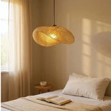 Luminária de Teto Pendente de Bambu 60cm Rattan - Casas Gael