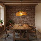 Luminária de Teto Pendente de Bambu 60cm Rattan - Casas Gael