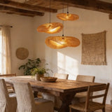 Luminária de Teto Pendente de Bambu 60cm Rattan - Casas Gael