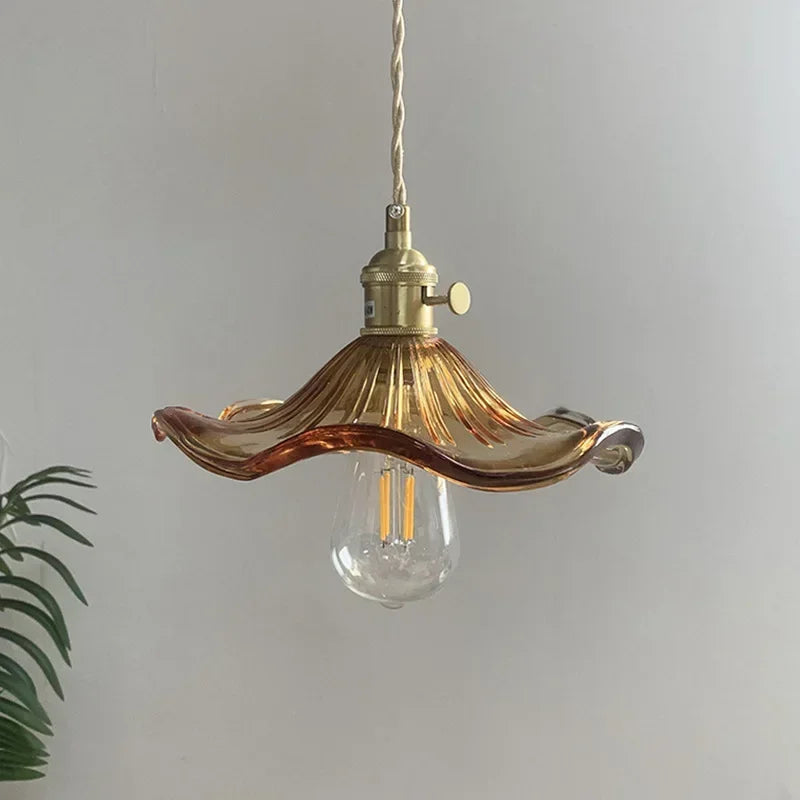 Luminária de teto Pendente LED Nórdica em Vidro Colorido - Casas Gael