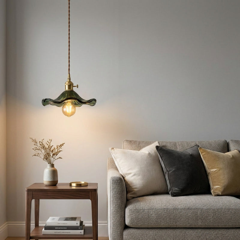 Luminária de teto Pendente LED Nórdica em Vidro Colorido - Casas Gael