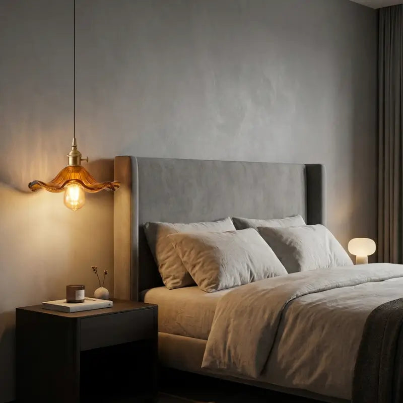 Luminária de teto Pendente LED Nórdica em Vidro Colorido - Casas Gael