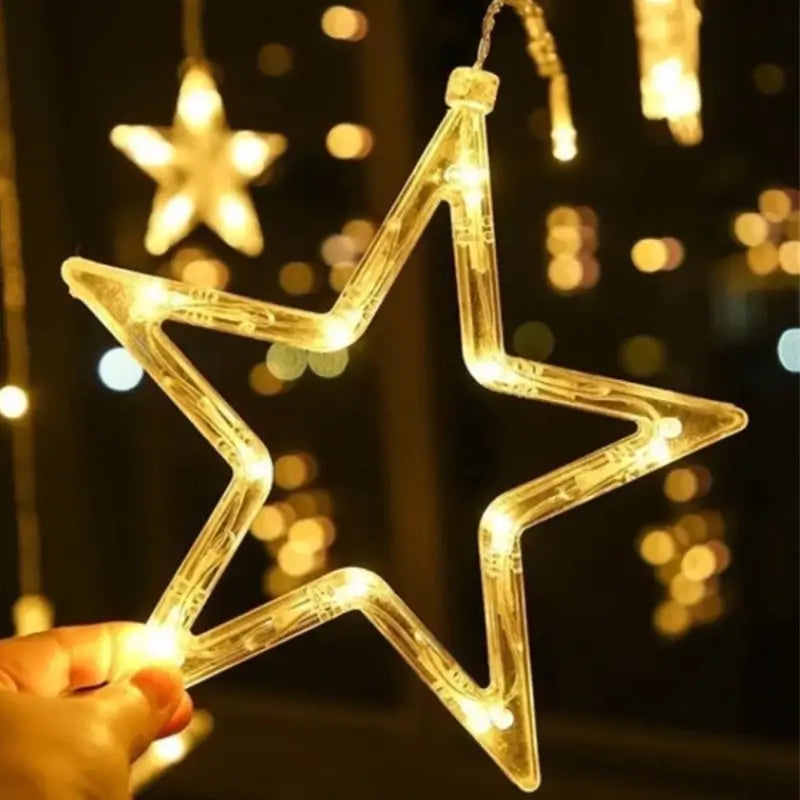 Pisca Pisca Cascata de Natal Estrela 3m 110V - Casas Gael 
